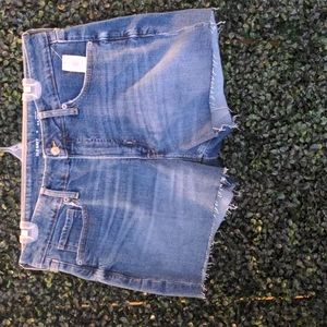 High rise jean shorts